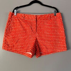LOFT ORIGINAL FLAT FRONT SHORTS SZ‎ 12 NWT ORANGE AND TAN
